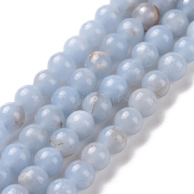 Natural Angelite Beads Strands(G-G840-03-4mm)-3