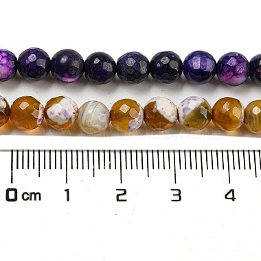 Natural Weathered Agate Faceted Round Beads Strands(G-A134-02-6mm)-2