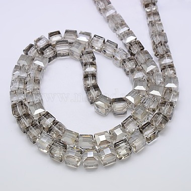 Perles de verre de cristal en forme de cube à facettes brins(GLAA-F008-F03)-3