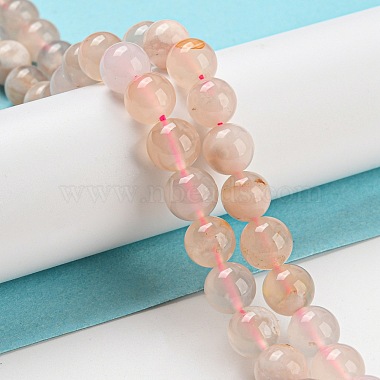 Natural Cherry Blossom Agate Beads Strands(G-K310-C07-8mm)-5