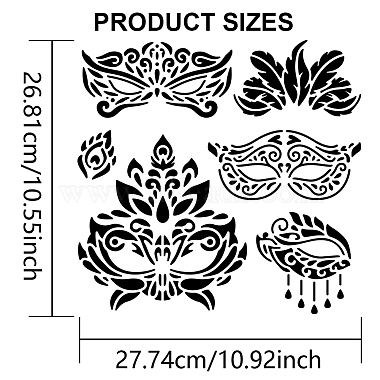 US 1Pc PET Hollow Out Drawing Painting Stencils(DIY-MA0003-21D)-2