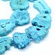 Dyed Natural Druzy Geode Agate Nugget Bead Strands(G-M218-02B)-2