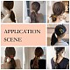 Alloy Ponytail Cuff Rubber Elastic Hair Ties(OHAR-P018-A06)-4