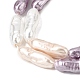 Electroplated Glass Shell Pearl Beads Strands(BSHE-B009-C03-7x21mm)-3