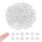240Pcs 3 Style Rack Plating Zinc Alloy Beads, Long-Lasting Plated, Textured, Rondelle, Silver, 4~5x1.5mm, Hole: 1.4~1.8mm, 80pcs/style(FIND-UN0006-86S)