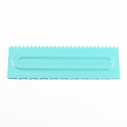 Plastic Baking Edge Dough Scraper and Cutter Pastry Spatulas, for Cake Decoration Baking Tools, Rectangle, Pale Turquoise, 217x77x9mm(AJEW-P077-10)