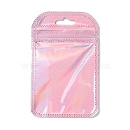 PP Zip Lock Bags, Resealable Bags, Self Seal Bag, Rectangle, Pink, 11x7x0.2cm(X-OPP-Z002-01B)