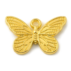 Alloy Pendants, Butterfly, Golden, 10.5x16x1.5mm, Hole: 1.4mm(PALLOY-M211-01G)