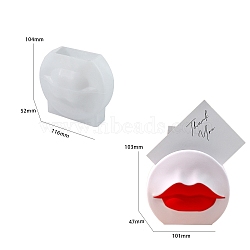 Lip Display Decoration Silicone Mold, Resin Casting Molds, for UV Resin, Epoxy Resin Craft Making, White, 102x115x46mm(SIL-B071-01)