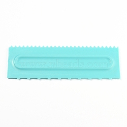 Plastic Baking Edge Dough Scraper and Cutter Pastry Spatulas, for Cake Decoration Baking Tools, Rectangle, Pale Turquoise, 217x77x9mm(AJEW-P077-10)