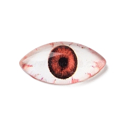 Halloween Translucent Resin Decoden Cabochons, Evil Eye, FireBrick, 7x14x3mm(CRES-Z007-01B-03)