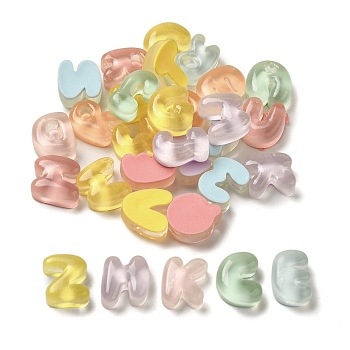 Resin Decoden Cabochons, Mixed Color, Letter, 11.5~14.5x9~13x5.5~6mm