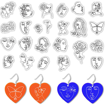 PVC Plastic Stamps, for DIY Scrapbooking, Photo Album Decorative, Cards Making, Stamp Sheets, Face Pattern, 16x11x0.3cm