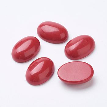 Synthetic Coral Cabochons, Oval, 25x18x8mm