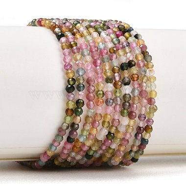 colliers de perles de tourmaline multicolores naturelles(G-B175-D02-2mm)-2