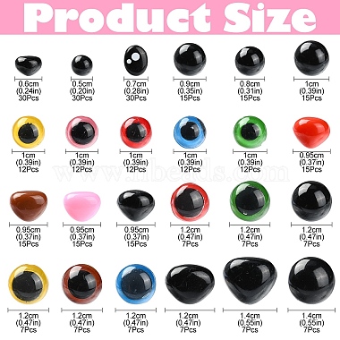 24 Styles Bastelsets für Augen und Nasen von Puppen aus Plastik(DOLL-YW0001-02)-2