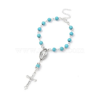 Cross Synthetic Turquoise Bracelets