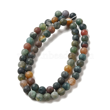 Chapelets de perles en agate indienne naturelle(X-G-Q462-6mm-08)-4