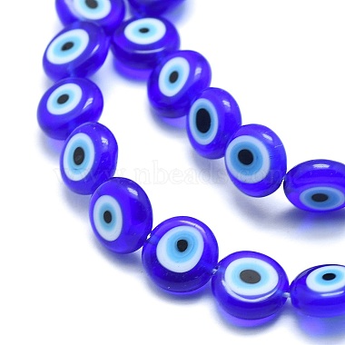 Chapelets de perles rondes de chalumeau manuelles de mauvais œil(X-LAMP-L058-10mm-12)-3