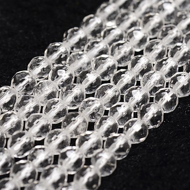 4mm Clear Round Quartz Crystal Beads
