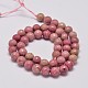Faceted Natural Rhodonite Round Bead Strands(X-G-M289-02-6mm)-2