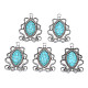 Sertissages de pendentifs en turquoise synthétique pour émail(PALLOY-N157-032)-1