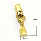 Clip Ends With Lobster Claw Clasps(KK-G144-G)-1