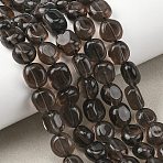 Natural Ice Obsidian Beads Strands, Nuggets, Tumbled Stone, 9~12x8~10x3~9mm, Hole: 1mm, about 36~41pcs/strand, 15.08''~15.87''(38.3~40.3cm)(G-P623-A01-02)