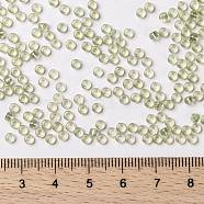 MIYUKI Round Rocailles Beads, Japanese Seed Beads, (RR1135) Inside Dyed Lime, 8/0, 3mm, Hole: 1mm, about 422~455pcs/bottle, 10g/bottle(SEED-JP0009-RR1135)