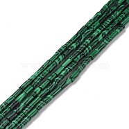 Synthetic Malachite Beads Strands, Column, 4x2.5mm, Hole: 1mm, about 87pcs/strand, 14.88~15.12 inch(37.8~38.4cm)(G-M389-17)
