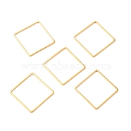 201 Stainless Steel Linking Rings, Square, Golden, 19.5x19.5x1mm(STAS-C030-08C-G)