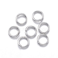 304 Stainless Steel Jump Rings, Open Jump Rings, Stainless Steel Color, 24 Gauge, 3x0.5mm, Inner Diameter: 2mm(A-STAS-E113-18P)
