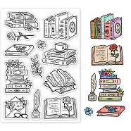 PVC Plastic Stamps, for DIY Scrapbooking, Photo Album Decorative, Cards Making, Stamp Sheets, Book Pattern, 160x110x3mm(DIY-WH0167-57-0448)