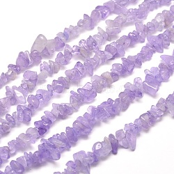 Natural Amethyst Chip Bead Strands, 5~8x5~8mm, Hole: 1mm, about 31.5 inch(X-G-M205-35)