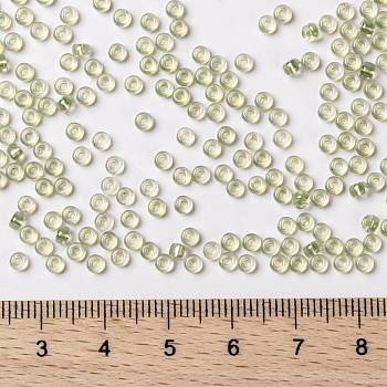 MIYUKI Round Rocailles Beads, Japanese Seed Beads, (RR1135) Inside Dyed Lime, 8/0, 3mm, Hole: 1mm, about 422~455pcs/bottle, 10g/bottle