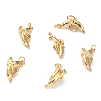 Brass Pendants, Long-Lasting Plated, Banana, Real 18K Gold Plated, 17.5x9x6.5mm, Hole: 1.3mm