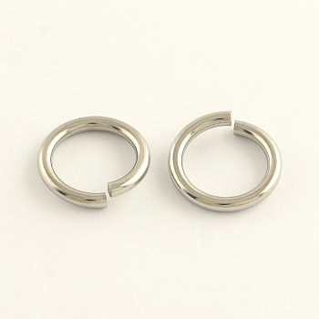 304 Stainless Steel Open Jump Rings, Stainless Steel Color, 12 Gauge, 15x2mm, Inner Diameter: 11mm
