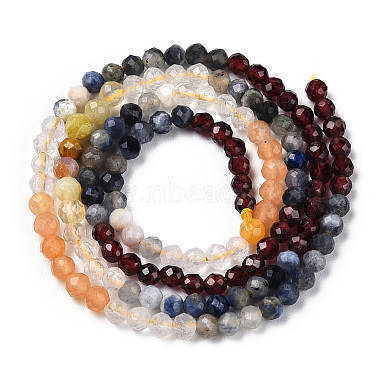 Natural & Synthetic Mixed Gemstone Beads Strands(G-D080-A01-02-32)-2