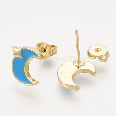 Brass Stud Earrings(EJEW-S201-175C)-2
