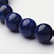 Natural Lapis Lazuli(Dyed) Beaded Stretch Bracelet(BJEW-F203-06)-2