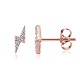 Brass Micro Pave Cubic Zirconia Flash Stud Earrings(EJEW-BB35393-RG)-1