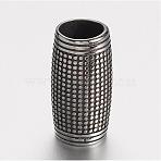 304 Stainless Steel Beads, Column, Antique Silver, 24x12mm, Hole: 8.5mm(STAS-D166-47AS)
