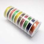 Round Copper Wire for Jewelry Making, Mixed Color, 28 Gauge, 0.3mm, about 68.89 Feet(21m)/roll, 10 rolls/set(CWIR-R001-0.3mm-M)