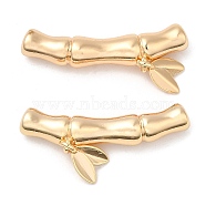 Brass Beads, Nickel Free, Bamboo, Real 18K Gold Plated, 17.5x24.5x5mm, Hole: 1.8mm(KK-C028-32G)