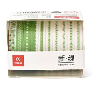 DIY Scrapbook Decorative Paper Tapes, Adhesive Tapes, Gift Wrapping Tape, for DIY Scrapbooking Supplie Gift Decoration, Lime Green, 0.5cm, about 2m/roll, 10rolls/box(DIY-M015-02F)