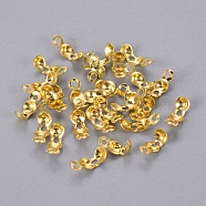 Iron Bead Tips Knot Covers, Golden, 8x4mm, Hole: 1.5mm, Inner Diameter: 3mm, about 275pcs/20g(X-E037Y-G)