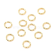 Brass Open Jump Rings, Long-Lasting Plated, Twist Ring, Real 18K Gold Plated, 18 Gauge, 8x1mm, Inner Diameter: 6mm(X-KK-F824-110B-G)