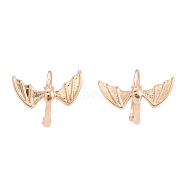 Brass Cuff Earrings for Halloween, Bat Ear Cuff Non Pierced Earring, Light Gold, 10x14.5x1.5mm(EJEW-L257-01C)