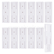 PP Plastic Wall-mounted Power Strip Fixator, Charging Cable Patch Board Hanging Organizer, with Self Adhesive Sheets, Rectangle, Snow, 97.5x35x6.5mm(FIND-WH0152-79C)