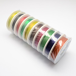 Copper Wire for Jewelry Making, Mixed Color, 28 Gauge, 0.3mm, about 68.89 Feet(21m)/roll, 10 rolls/set(CWIR-R001-0.3mm-M)